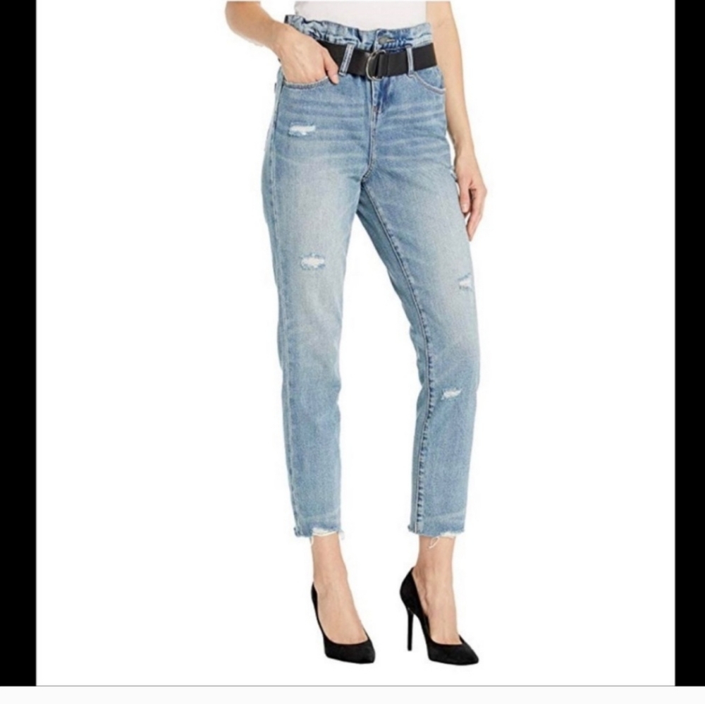 BlankNYC Belted High Rise Jeans in Risk Taker Size 28 NWT
